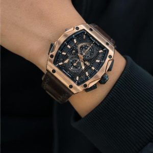 Jam Tangan Pria Alexandre Christie Chronograph Rose Gold
