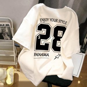 Varsity Oversized T-Shirt – Ivory